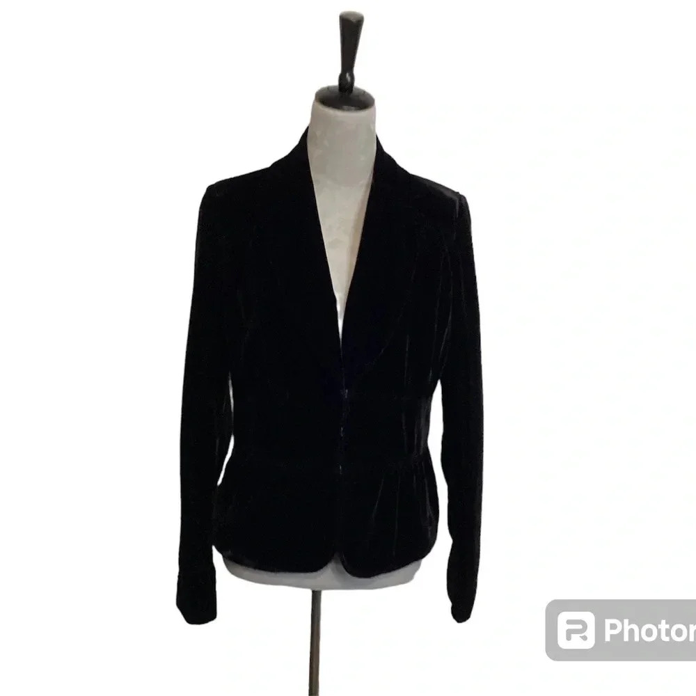 Apostrophe Velvet Blazer Dark Romantic Formal Holiday Steampunk Goth SZ 10